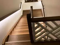 отделка бетонной лестницы буком