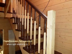 дачная лестница из сосны на 180