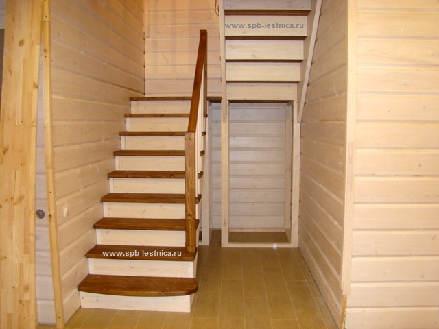 П - образная лестница поворот на 180 с площадкой