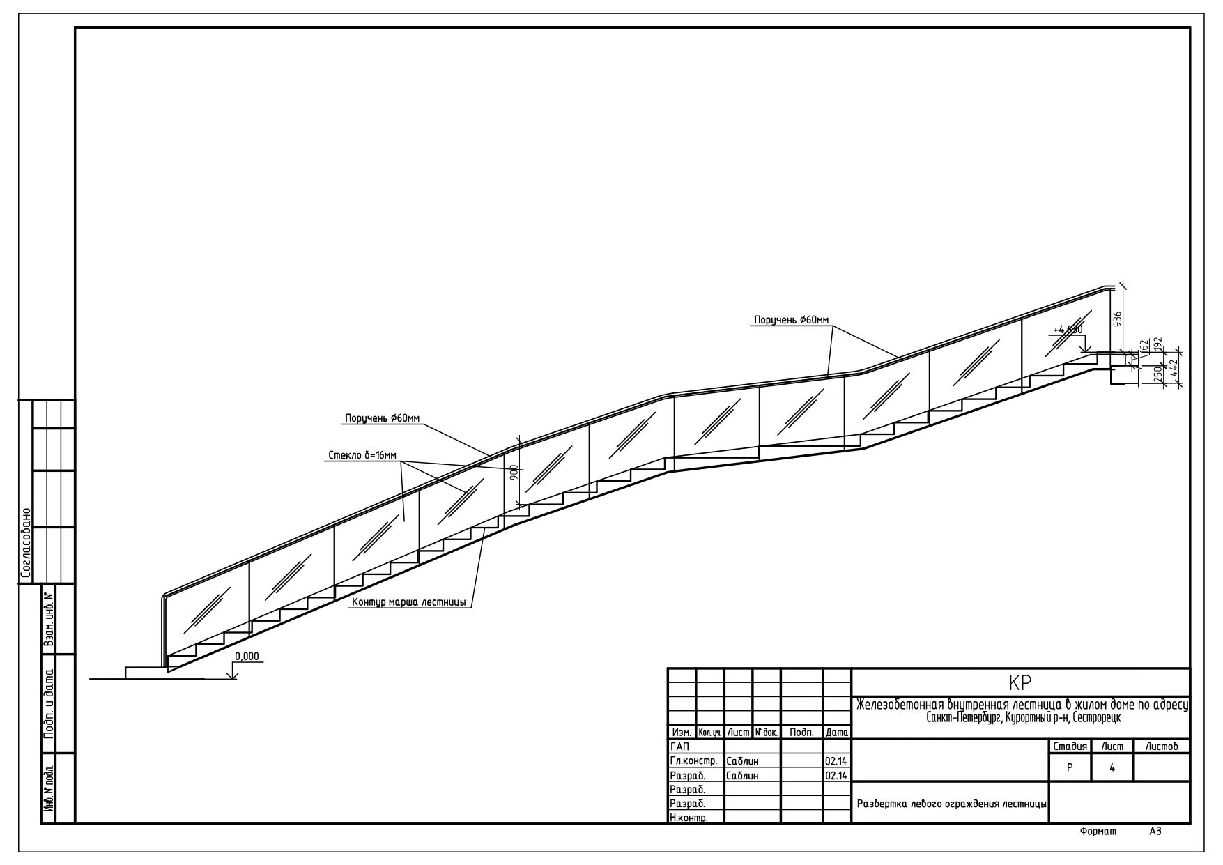 чертежи бетонной лестницы