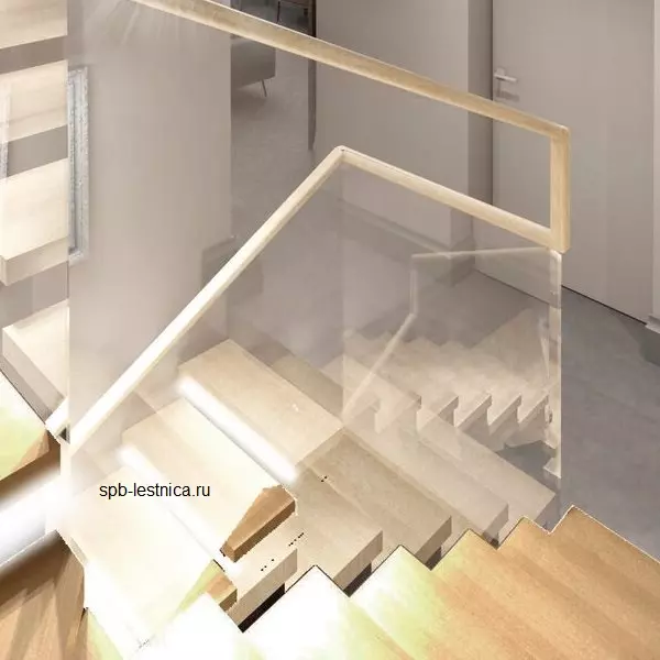 дизайн лестницы со стеклом