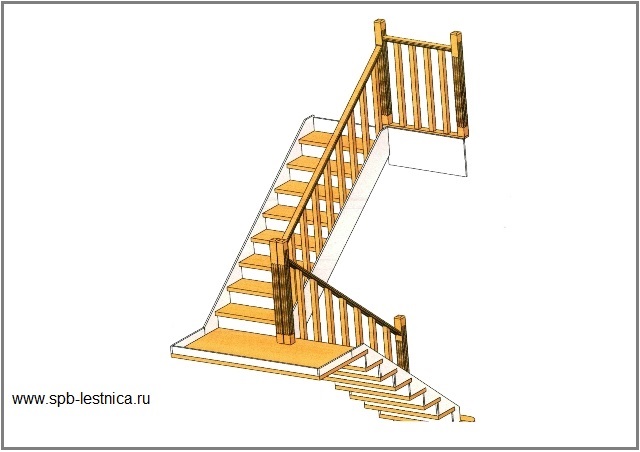 проект отделки лестницы на металлокаркасе