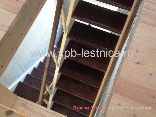 установка деревянной лестницы