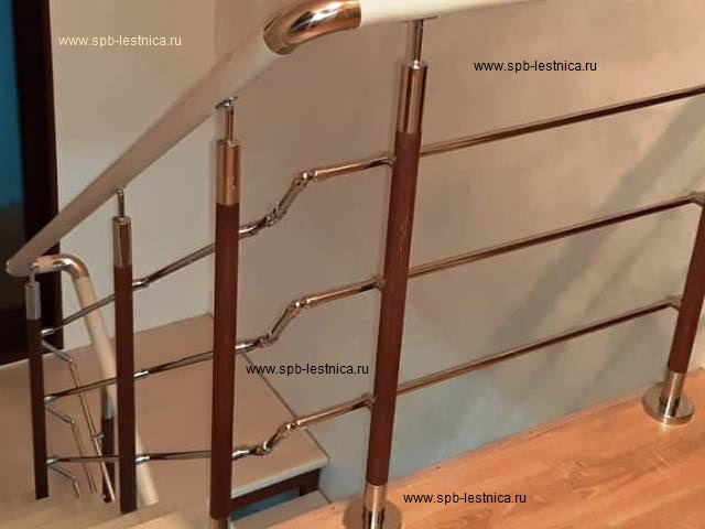монтаж ограждения на лестницу из металла