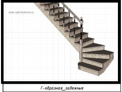 проект с деталировкой лестницы с забежными ступенями