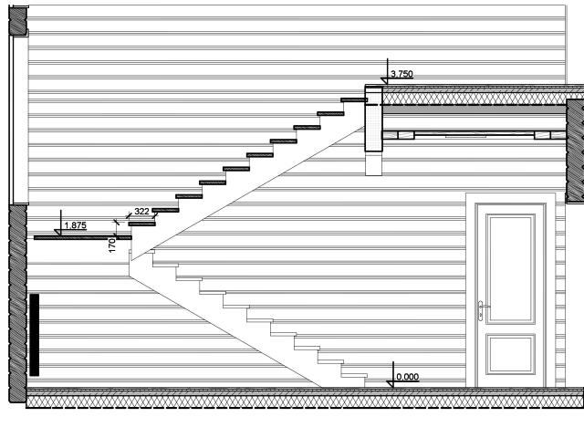 дизайн проект облицовки бетонной лестницы дубом